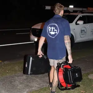 An Early morning start for Emergency Plumbing Call-Outs On The Gold Coast with Sam Lennox loading his ute
