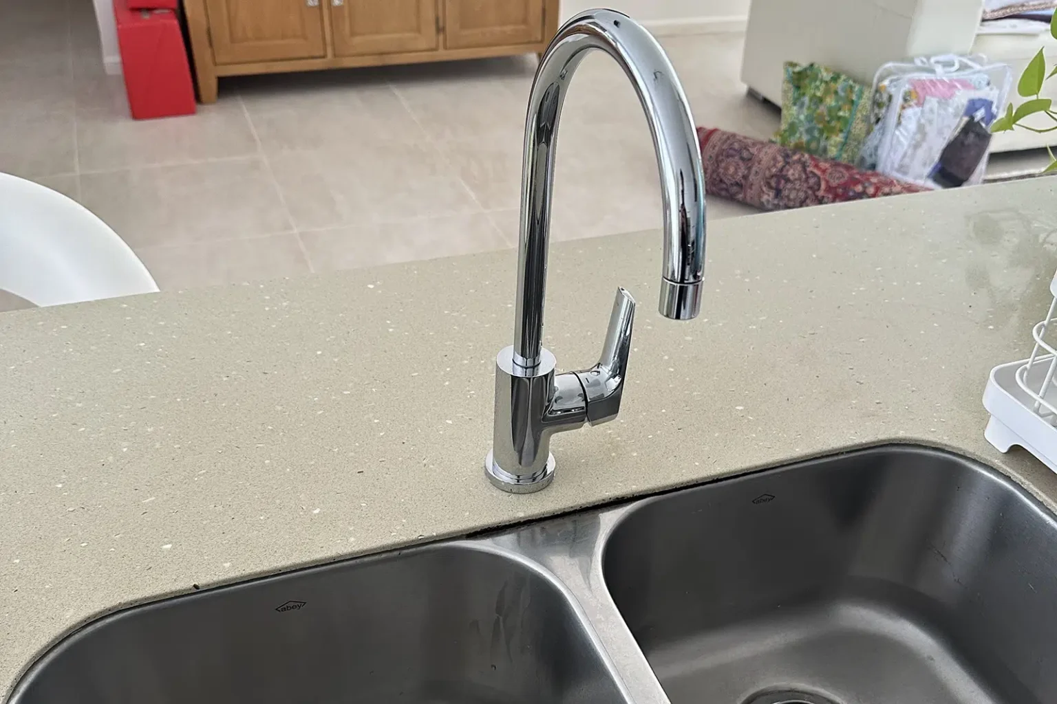 A kitchen installed by Sam Lennox of STL Plumbing who also does Tap Repairs on the Gold Coast