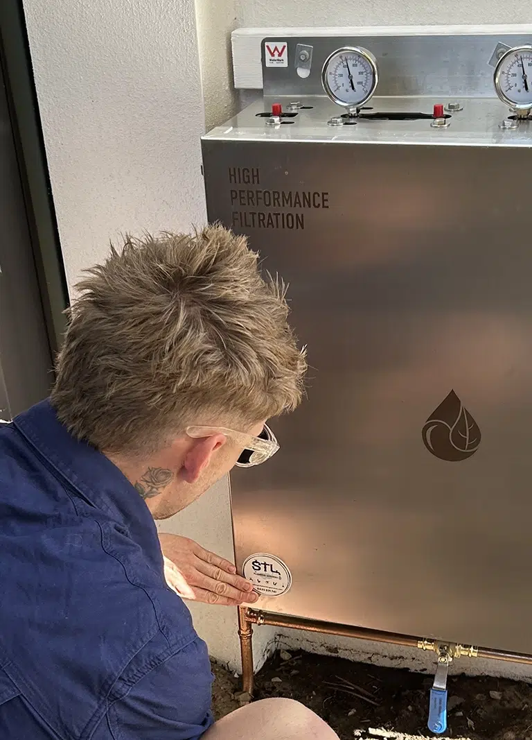 Water Filtration Installs On The Gold Coast such as this stainless steel unit increase the purity of water in your home